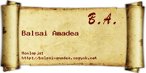 Balsai Amadea névjegykártya